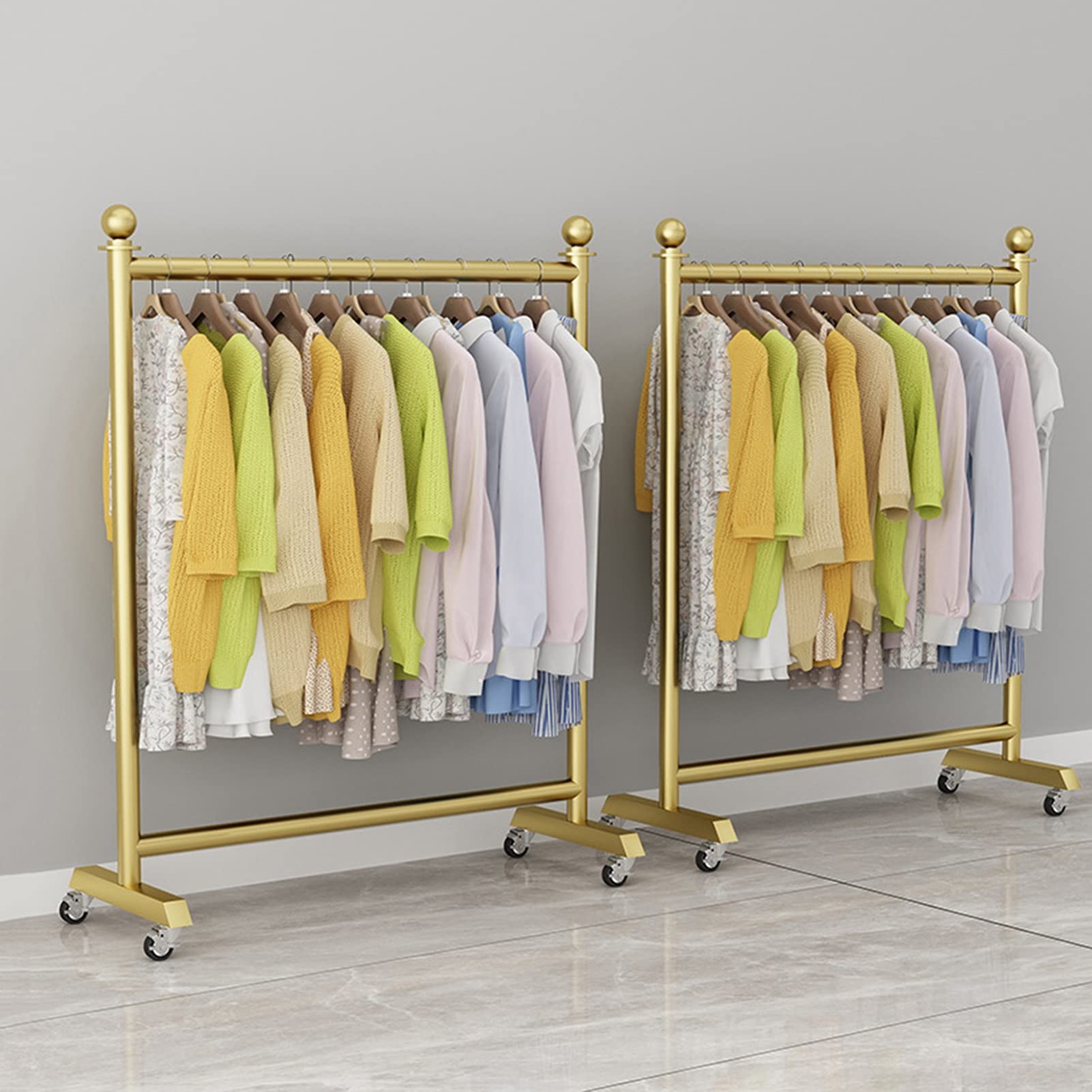 Stand di mostra indipendente dell'indumento su ruote per negozi al dettaglio regolabile perfetto per boutique e showroom di Fash