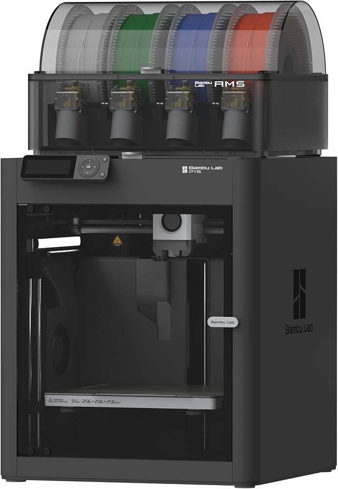Bambu Lab P1S Combo, P1S 3D Printer and AMS, Support Up to 16