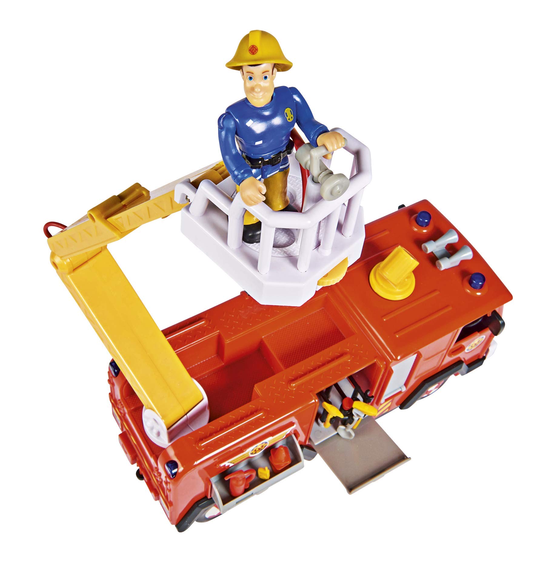 Simba Bombero Camión Deluxe Jupiter con 2 Figuras Sam y Penny, 3 años, 109251085038