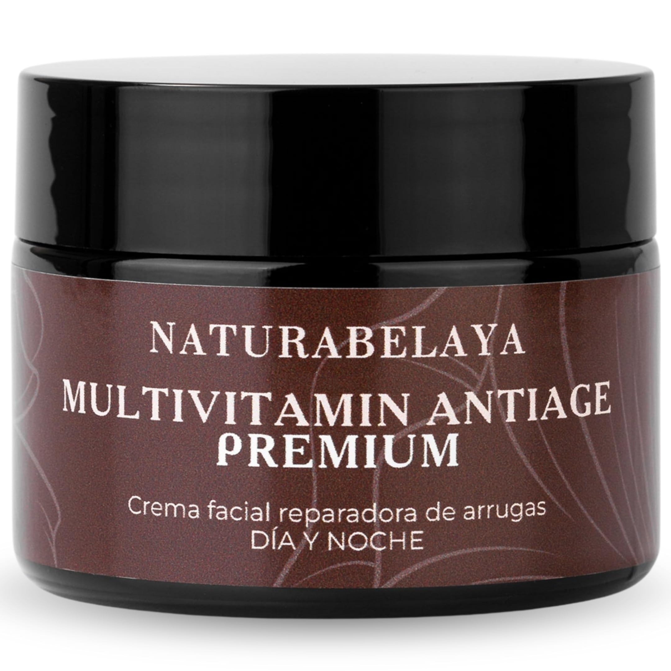 NATURABELAYA Crema Facial Hidratante Antiarrugas Multivitamin Premium, con Hexapéptidos y Vitaminas C, E y A, Reafirmante Día y Noche para Piel Seca y Sensible, Reduce Líneas de Expresión, 50ml