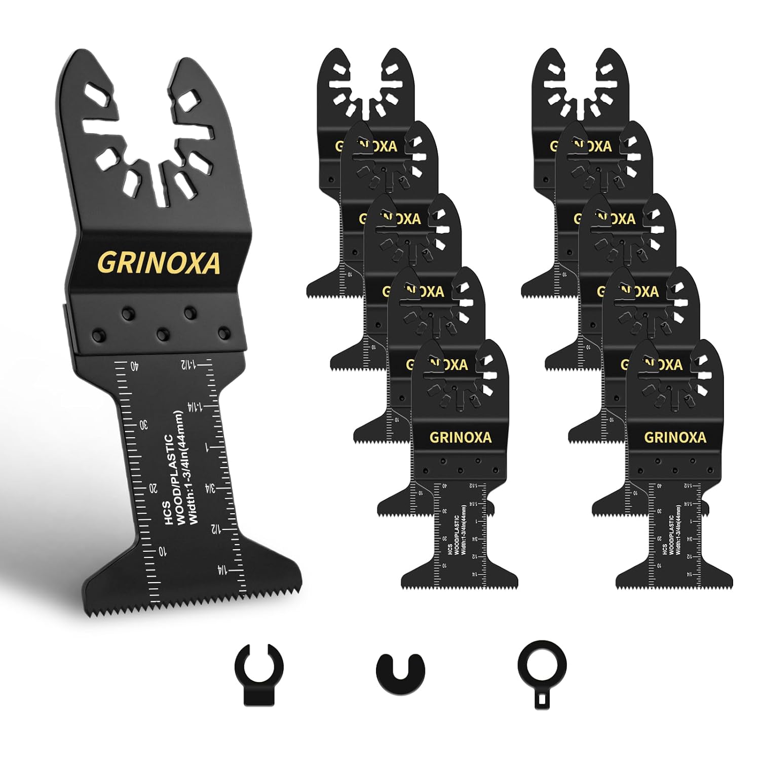 10PCS Oscillating Tool Blades, Universal Oscillating Saw Blades Multitool Blades Quick Release for Wood Plastics Soft Metal, Compatible with Dewalt Ryobi Fein Milwaukee Craftsman