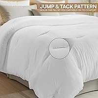 Vista 6 de Utopia Bedding Edredones, relleno de edredón para todas las estaciones, edredón alternativo de plumón con pestañas en las esquinas, lavable a Blanco