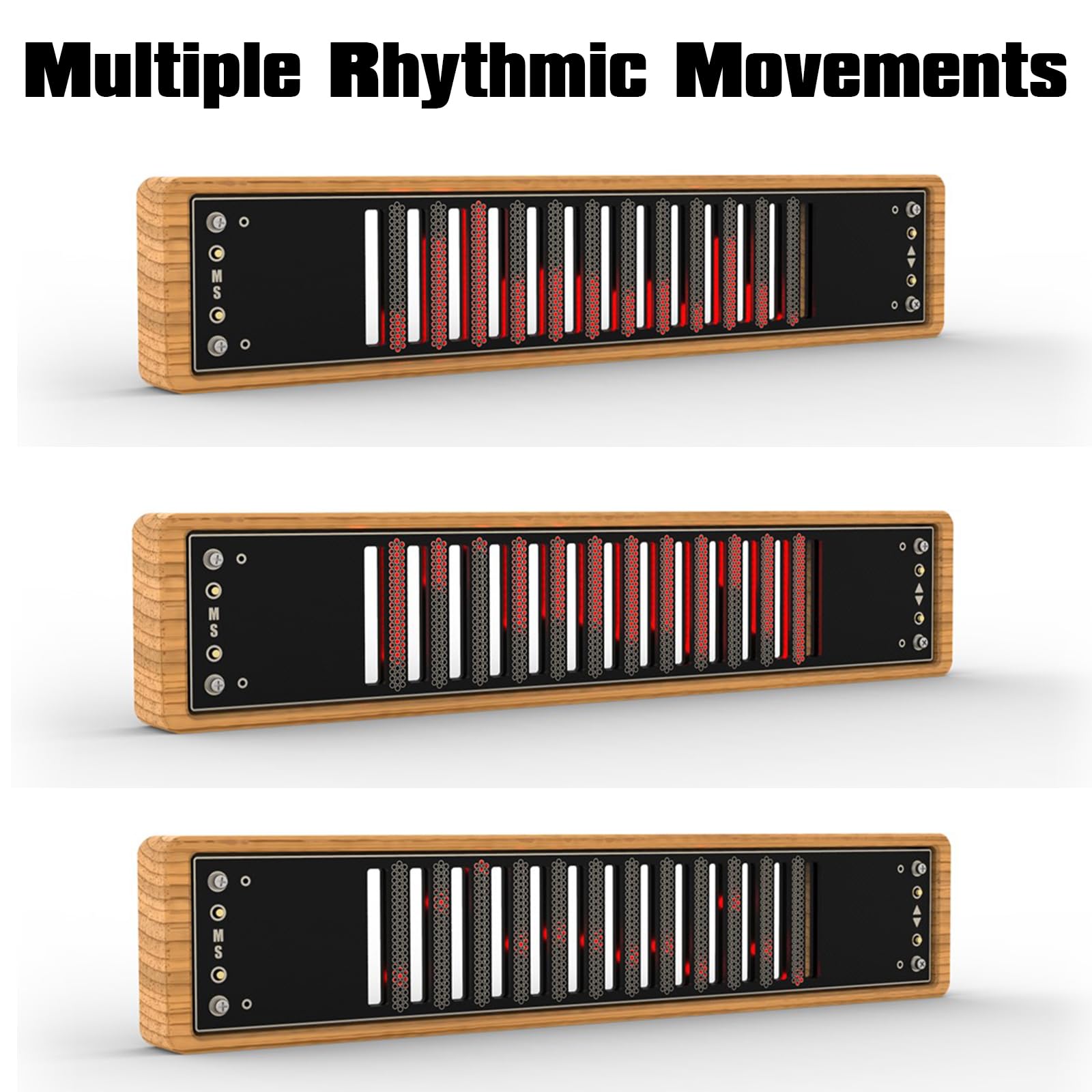 Nixie-Röhren-Spektrum-Rhythmuslicht, Musik-Spektrumlicht Mit 12 Nixie Uhr, Automatische Spektrumlampe Zur Musikerkennung, 30+ Farbmodi Einstellbare Helligkeit, für Innendekoration Partys (A)