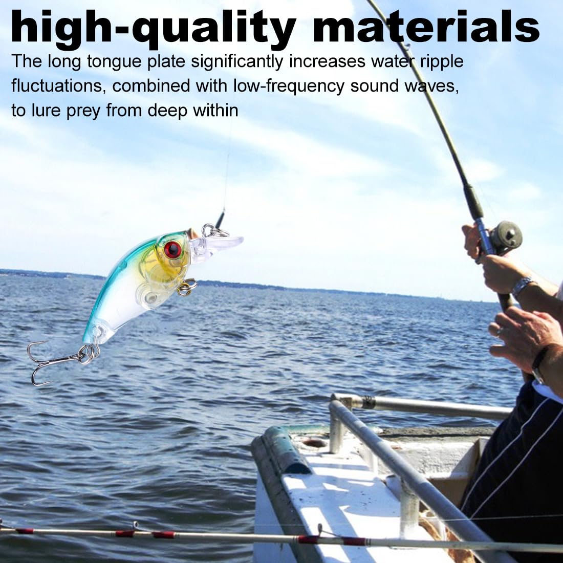 Juego De 5 Cebos Artificiales, Señuelos Pesca, Señuelos De Pesca Spinning Mar Flotante, Para Agua Salada, Trucha, Perca, Salmón, Simulación Falsa (A)