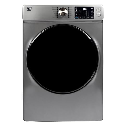 Kenmore 8.0 cu. ft. Front Load Gas Dryer - Wrinkle Guard with Accela Steam to Reduce Static and Odors - Smart Sensor Drying - LED - Metallic Silver