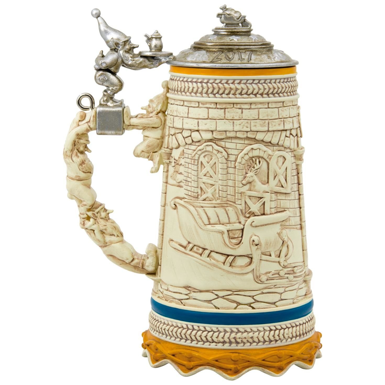 Amazon.com: Hallmark 1595QGO1372 Beer Stein Keepsake Christmas