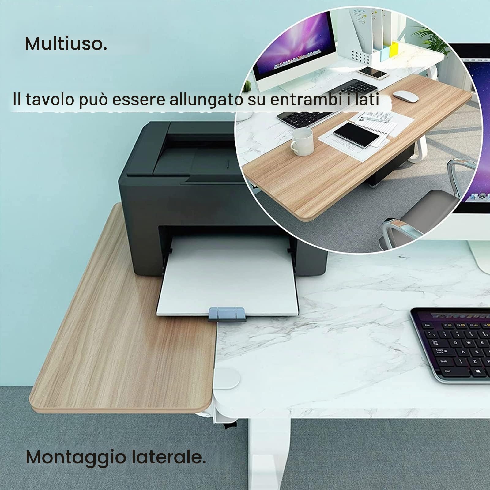 Vassoio pieghevole per tastiera per scrivania, facile da inserire, migliora la tua casa/ufficio/scuola Boost Produttivi & t & Design salvaspazio