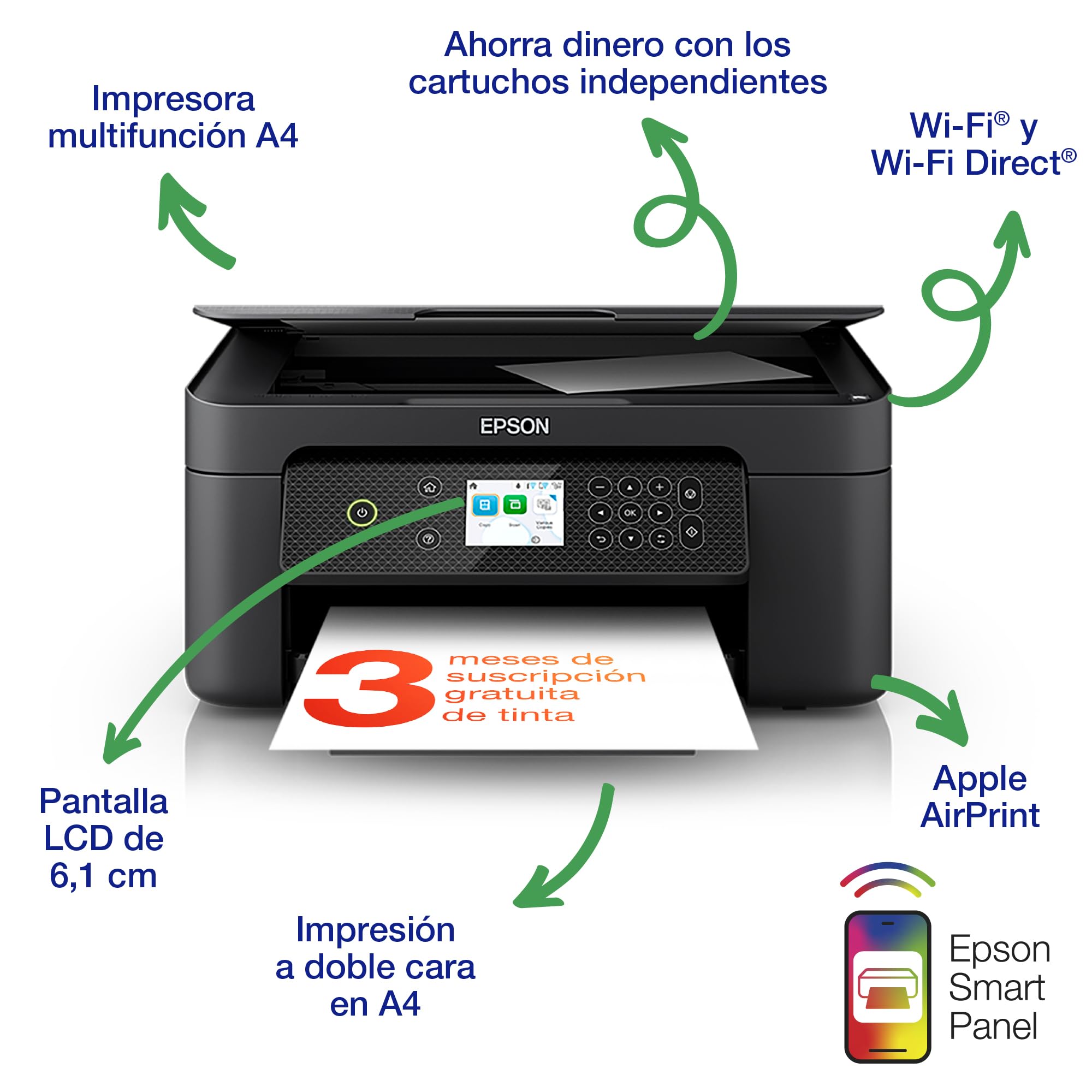 Epson Impresora de inyección de Tinta multifunción Expression XP-4200 A4 con conectividad inalámbrica y 3 Meses Gratis de suscripción ReadyPrint Flex*