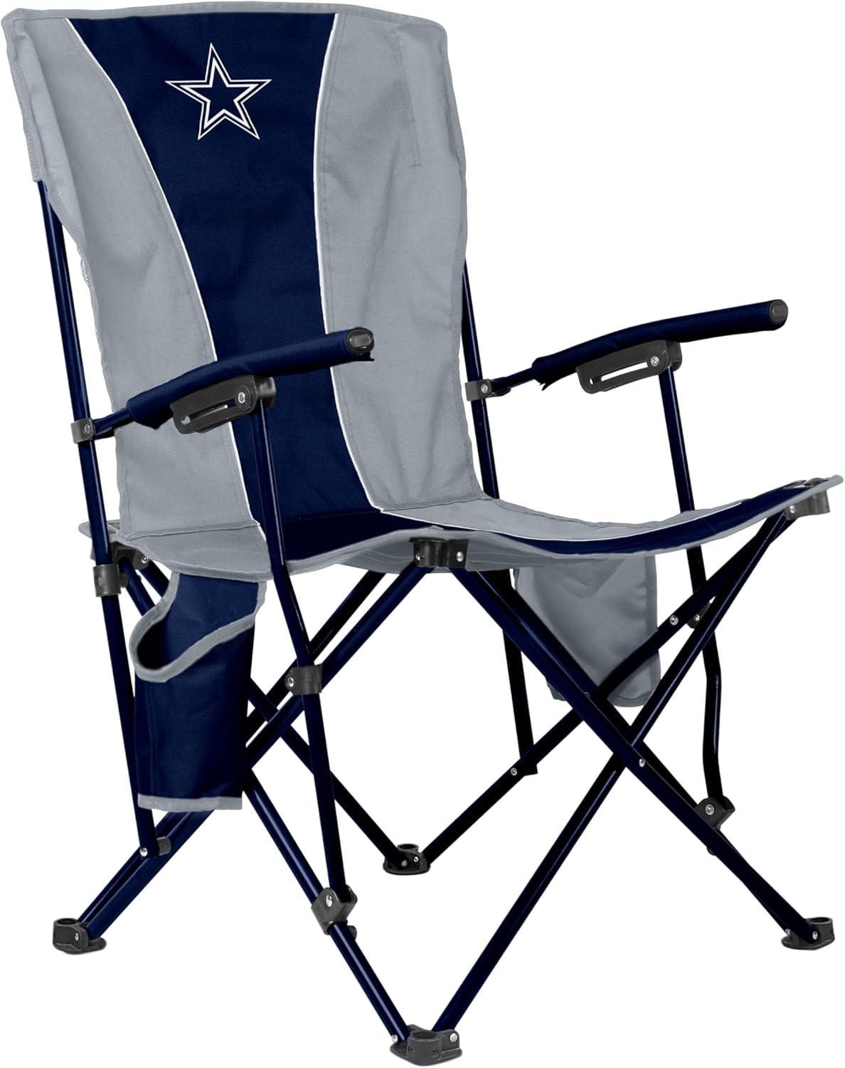 FANMATS NFL Hard Arm Chair – Steel Frame with Double Layered Polyester | Team Color | Mesh Cup Holders