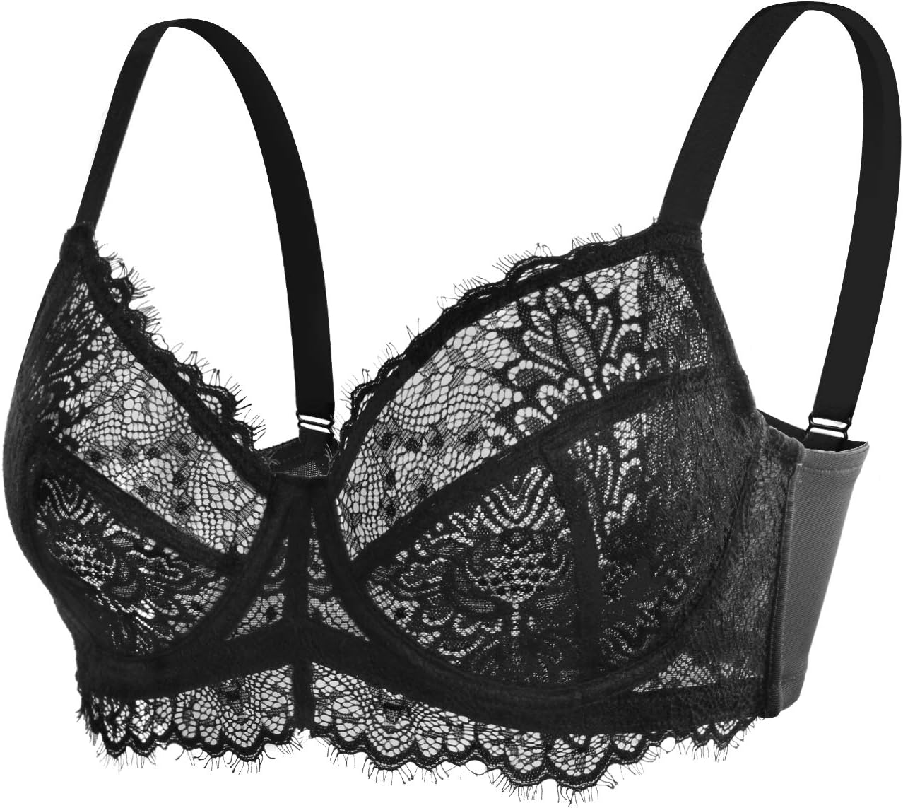 HSIA Minimizer Bra for Women - Plus Size Full Coverage Lace Bra with Underwire, Non Padded - Image 6