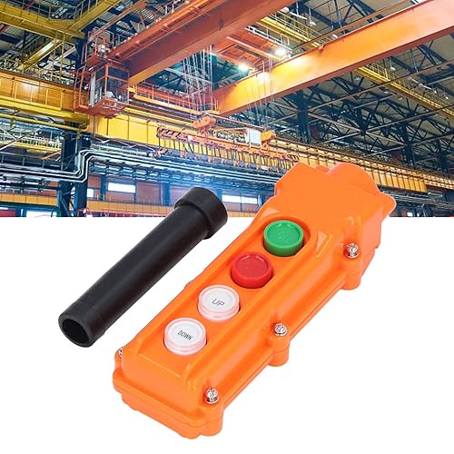 Miniatura 4 de COB-61A interruptor de botón de empuje de grúa Interruptor de control remoto de alzamiento a prueba de lluvia para grúas puertas traseras de