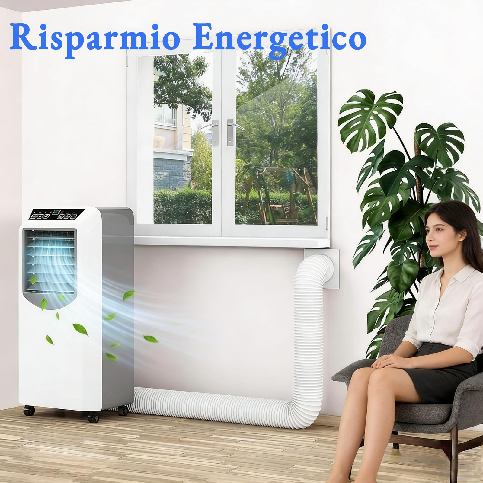 Wąż powietrza wylotowego 150 mm, długość 150 cm, elastyczny wąż wylotowy do klimatyzatora, klimatyzacji, suszarki do prania