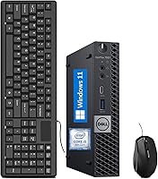 Vista 1 de Dell Optiplex 7060 Mini PC de escritorio, micro computadora con Intel Core i5-8500T 3.5GHz, 16GB RAM, 512GB SSD, WiFi, Bluetooth, Windows 11