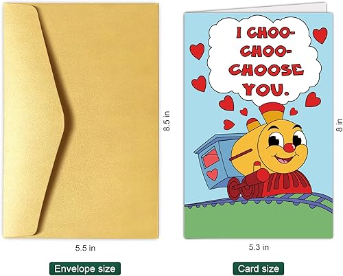 Miniatura 2 de Divertida tarjeta del día de San Valentín para él y ella, bonita tarjeta del día de San Valentín para niños en el aula, tarjeta de aniversario para