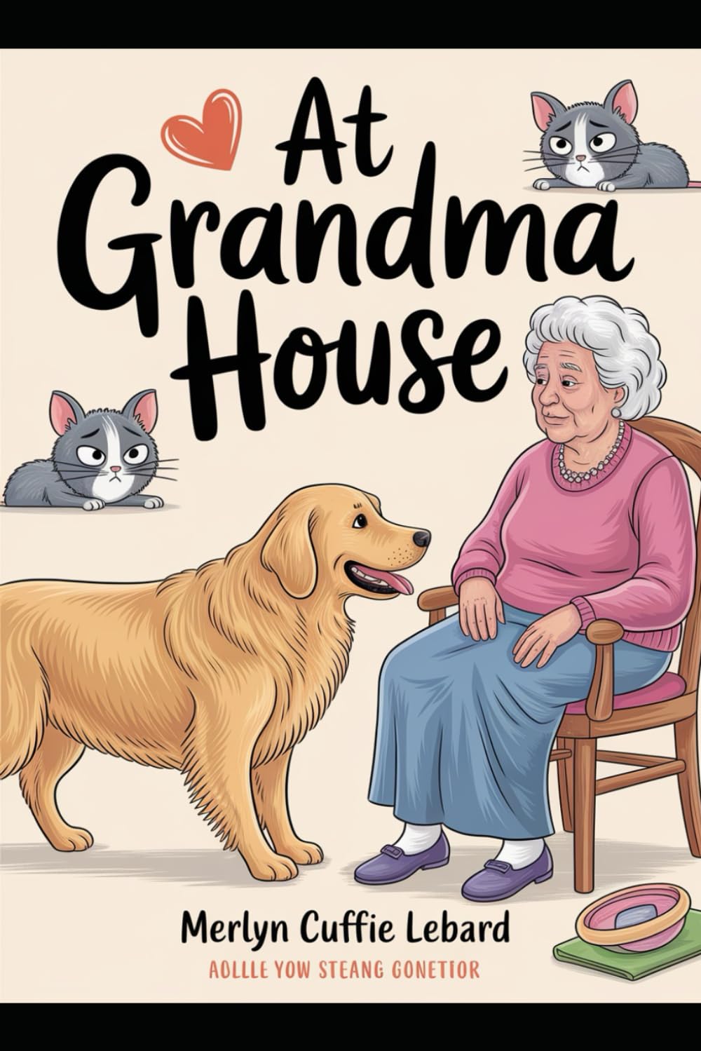 At Grandma house: Keybo the golden retriever come to visit grandma