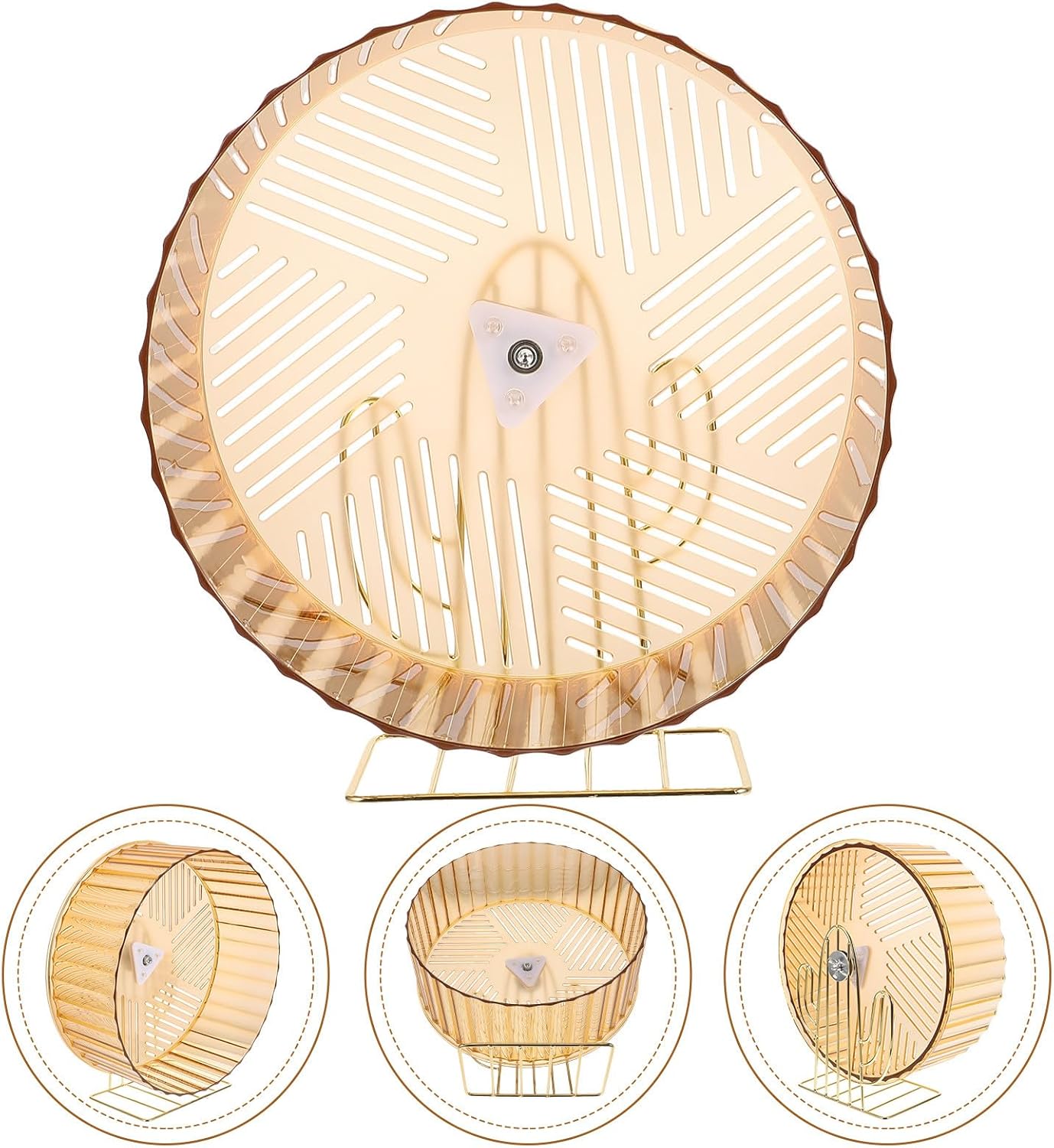 Hamster Exercise Wheel Stand Large Silent Running Wheel Compact Rat and Chinchilla Supplies for Small Pets Random Color