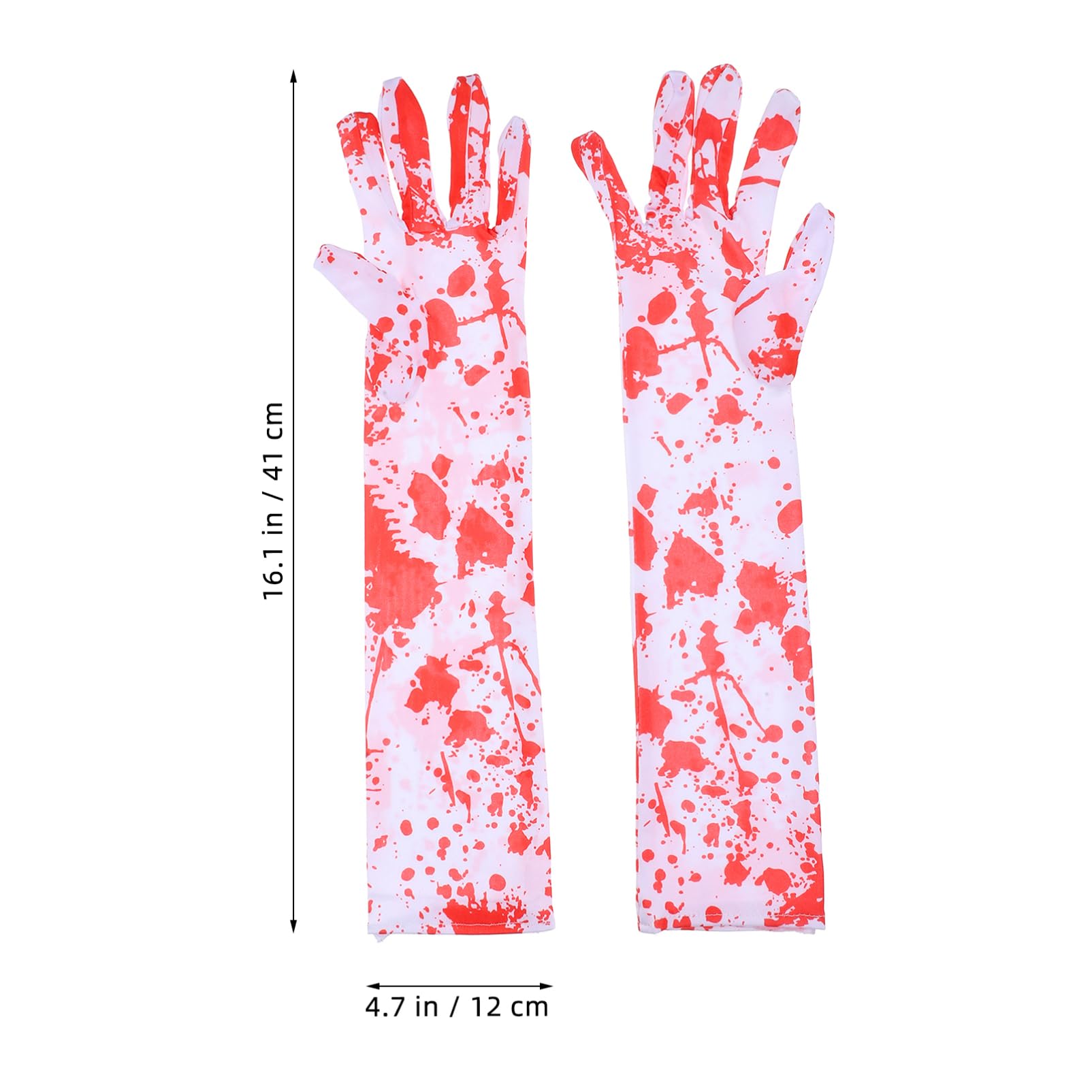 VICASKY Halloween Party Bloody Gloves Stained Blood Cosplay Finger Gloves Set for Horror Gloves