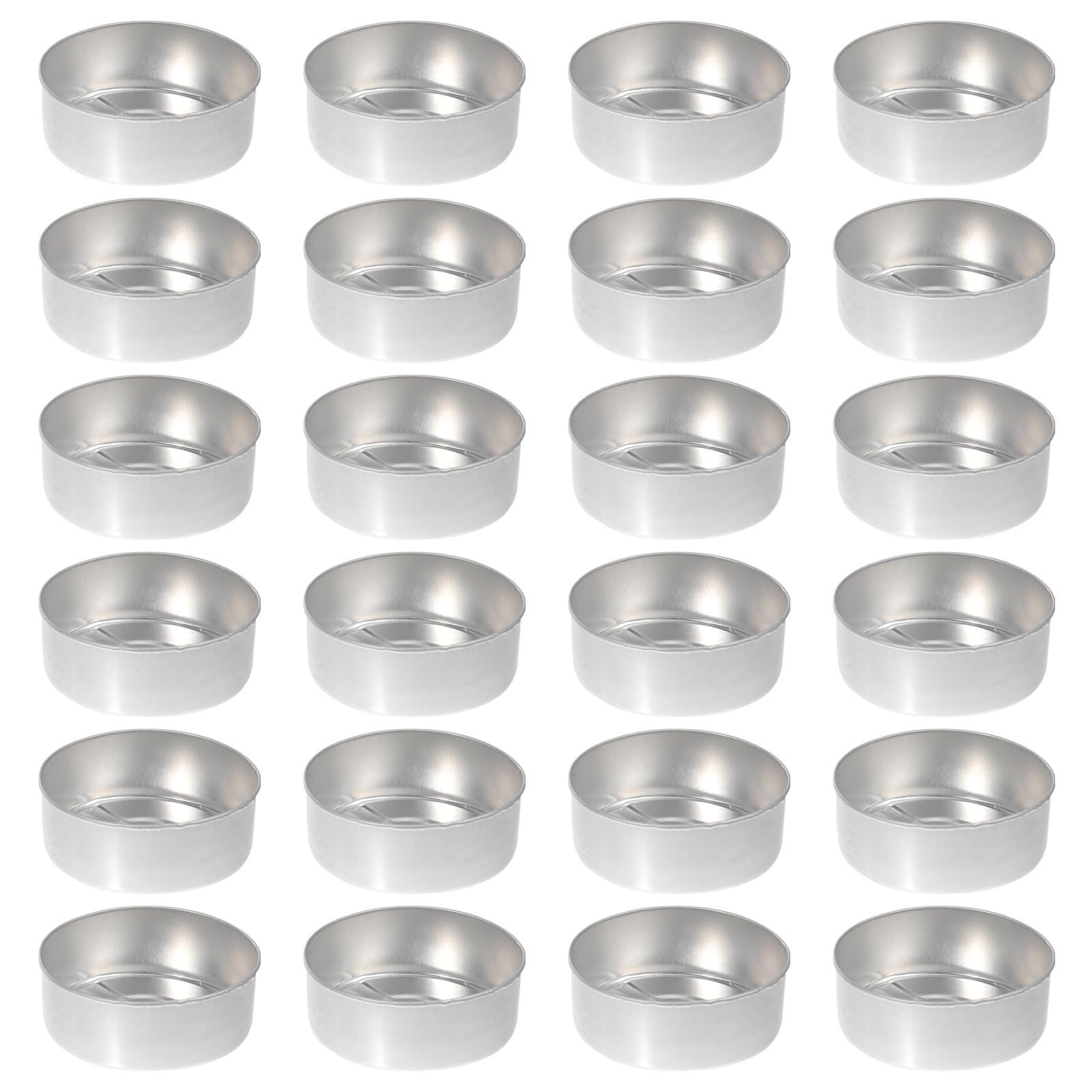 KALLORY 50pcs Candle Aluminum Shell Candle Jars Empty Votive Candles Cup Candle Jars for Candle Making Tea Light Cup Scented Candle Cup DIY Tealight Candle Holders Candle Tin Crafts Metal