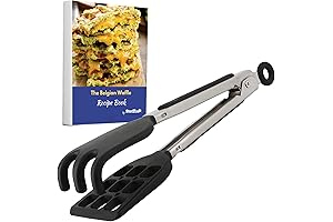 Mini Waffle Tongs by StarBlue - Multipurpose Spatula Tongs for Belgian Waffle Serving