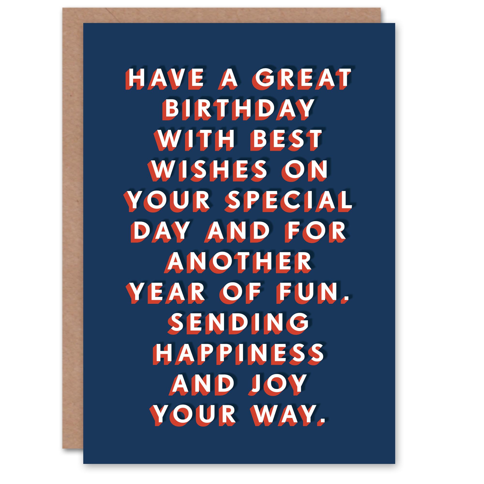 Artery8 Men's Birthday Card Dark Blue
