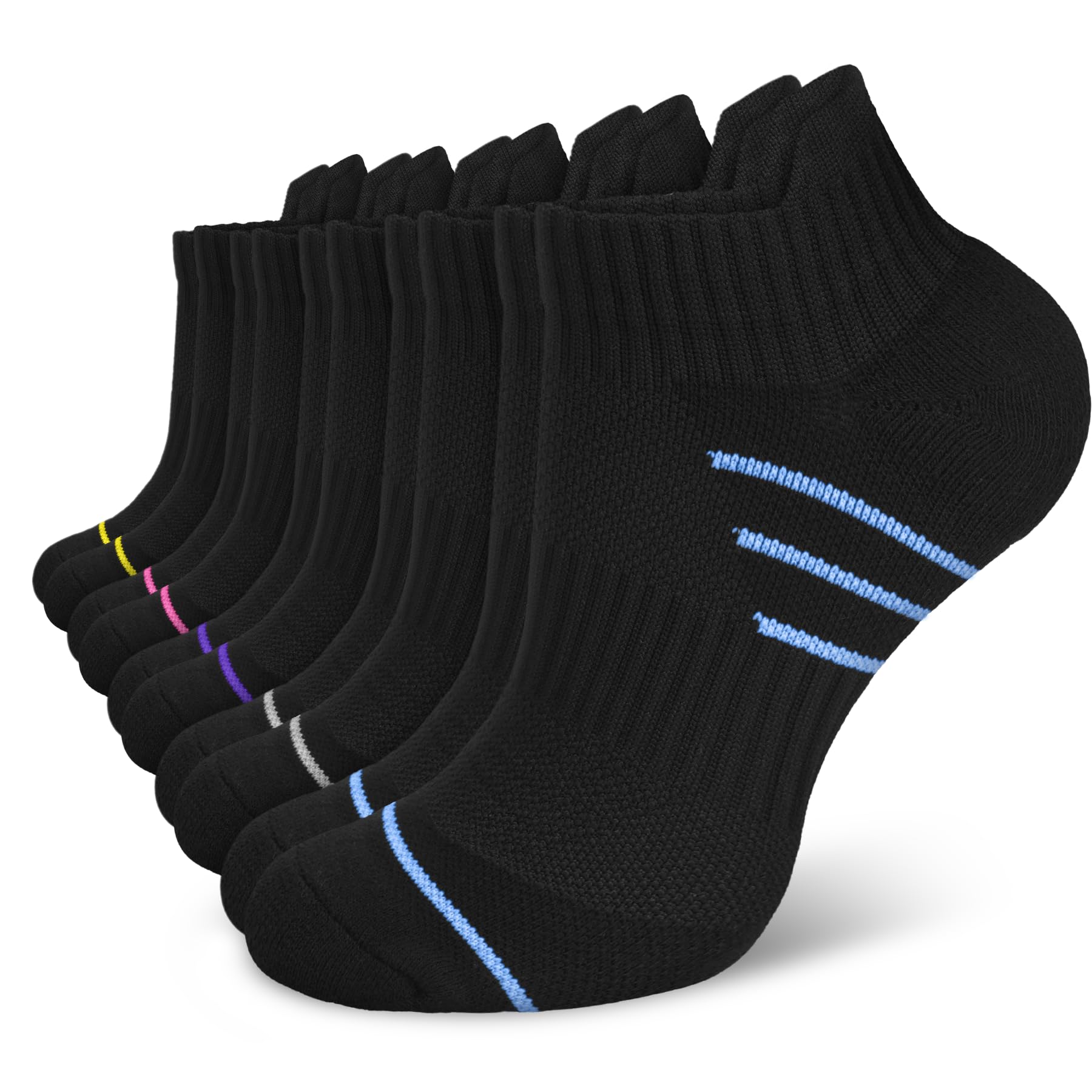 5 Pairs Copper Compression Socks for Women &amp; Men - Ankle Plantar Fasciitis Arch Support Running Socks for Athletic