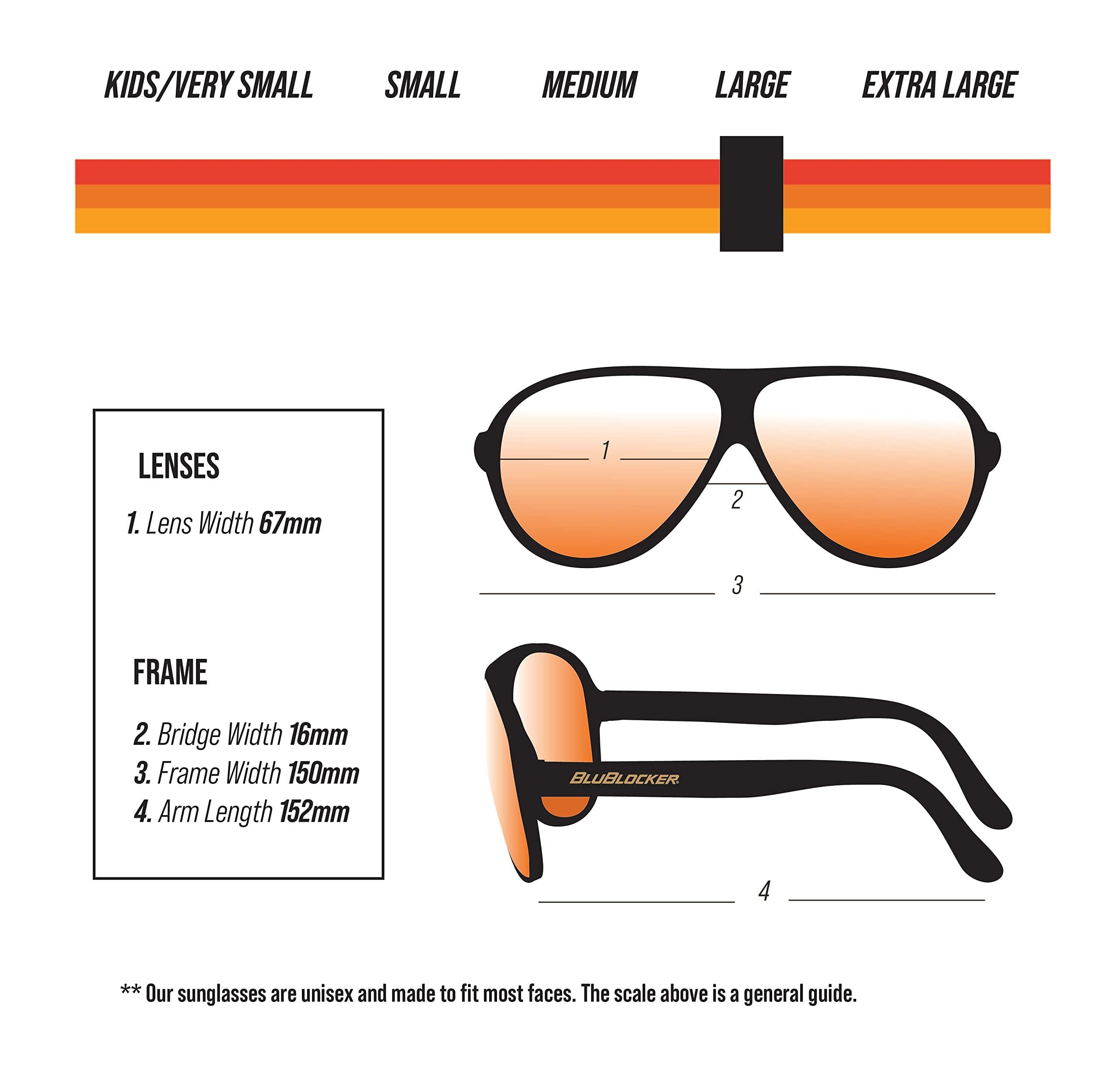 BluBlocker Occhiali da sole ufficiali da aviatore Grande Demi Tortoise