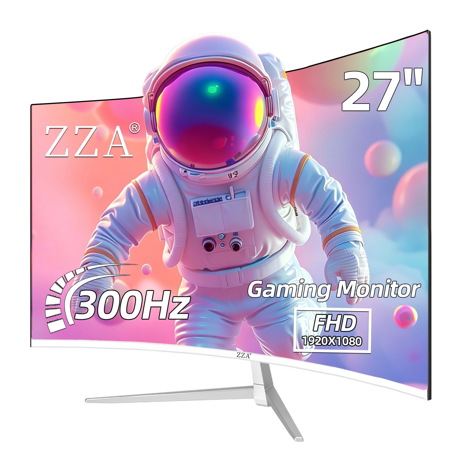 Amazon.com: ZZA 27 inch White Gaming Monitor,240-300Hz Curved