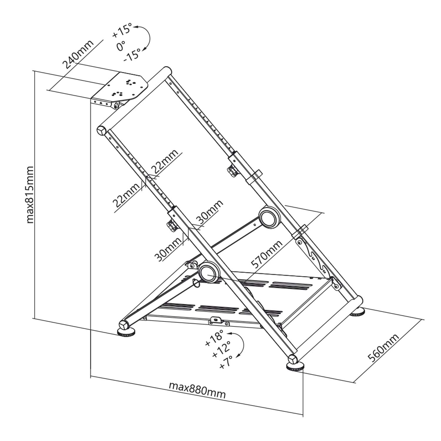 RS155 Simulatore di Corsa Supporto per Volante per Gioco Pieghevole Regolabile Racing Simulator Gaming Pedali Leva del Cambio
