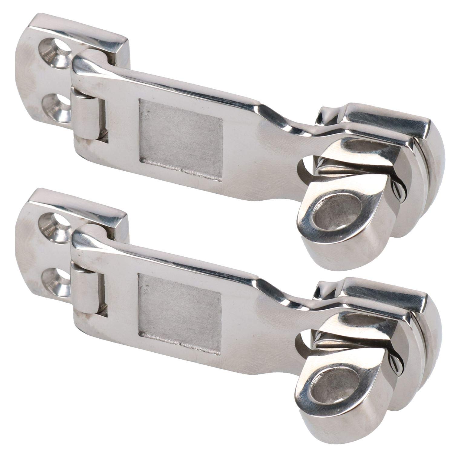 2 Pack Hasp & Staple 316 Stainless Steel Cast Locker Cabin Hatch Swivel Lock