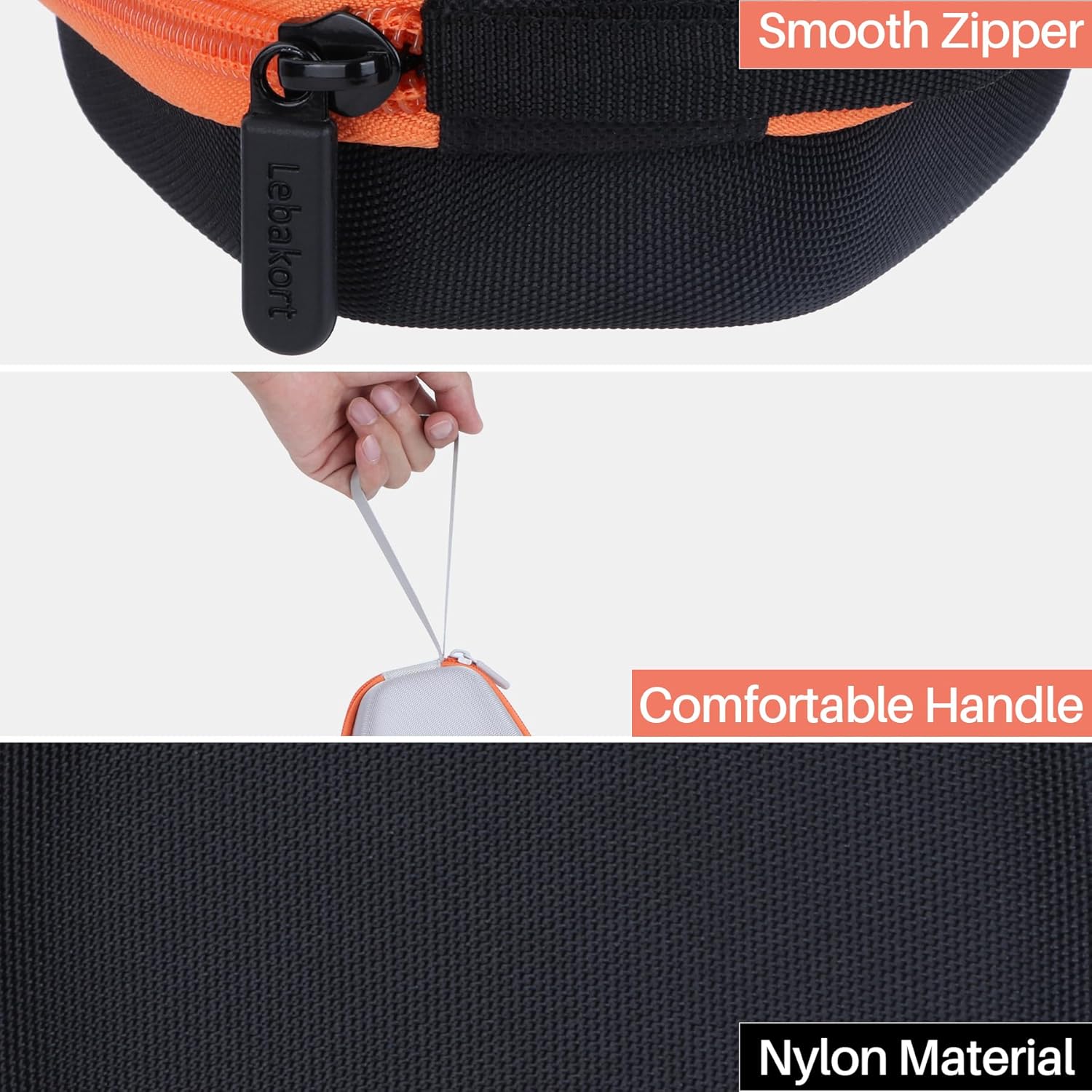 Storage Case Compatible with SHOKZ New OpenRun Pro 2/ Mini/OpenRun 1/ OpenSwim/OpenMove Open-Ear Sport Headphones (Black Case) - Image 5