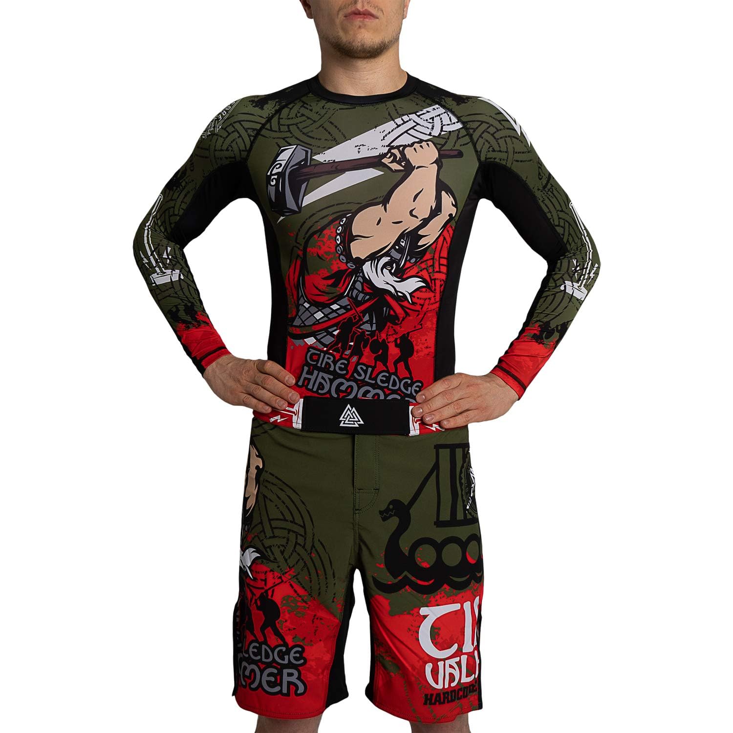 Hardcore Training Fight Shorts Hombre Pantalones Cortos MMA BJJ Boxeo Grappling Fitness No Gi - 2