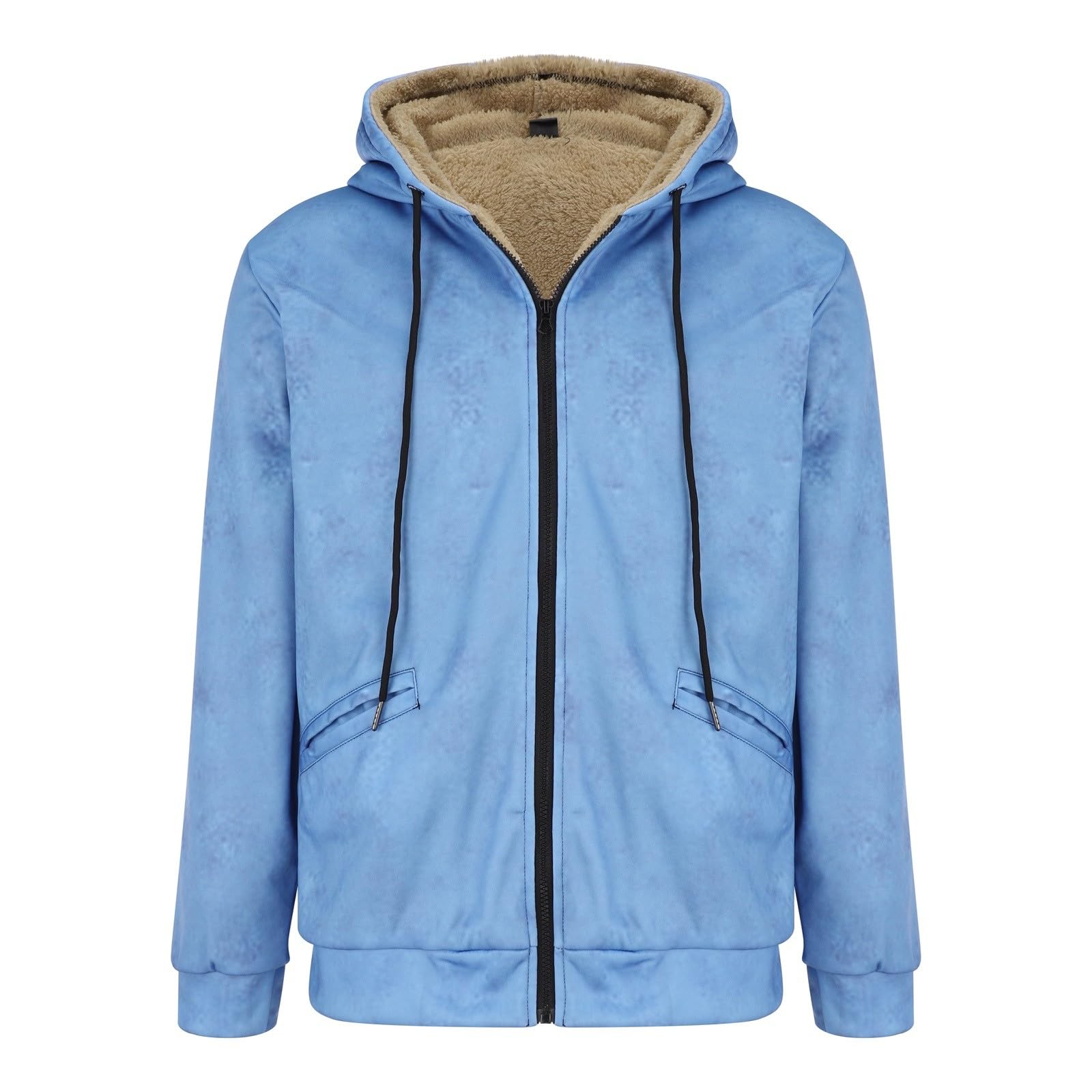 CocilaMen's Color Matching Hooded Cotton Jacket with Zipper Mens Jacket The Columbia Down Jacket Men Black Tactical Jacket Mens Navy Fleece Full Zip Dark Brown Trench Coat