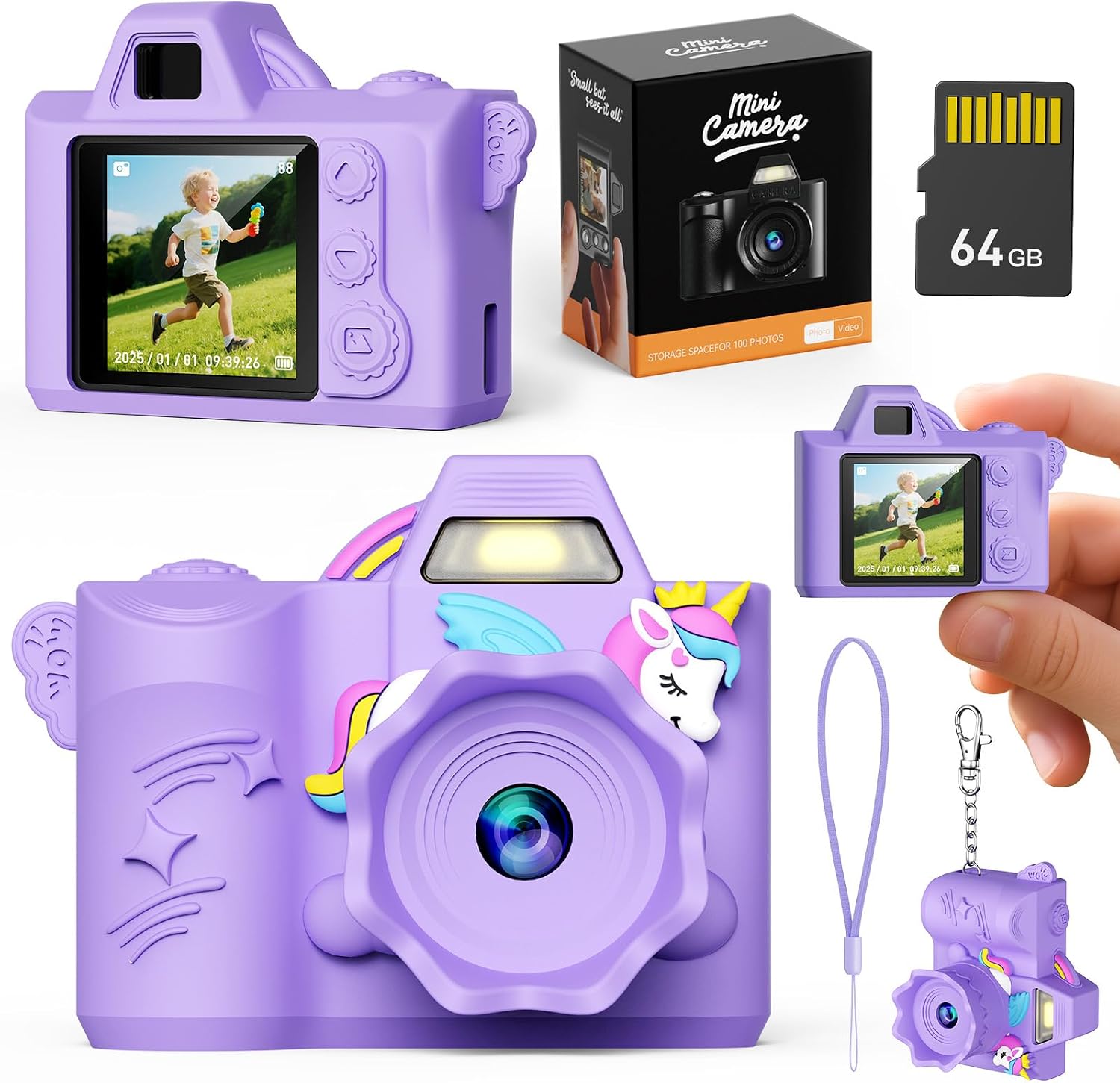 Cartoon Oriented Digital Camera 64GB Constructed in Memory 720P Registering Creative Photography Toy Excellent Present for Video Toy Camera