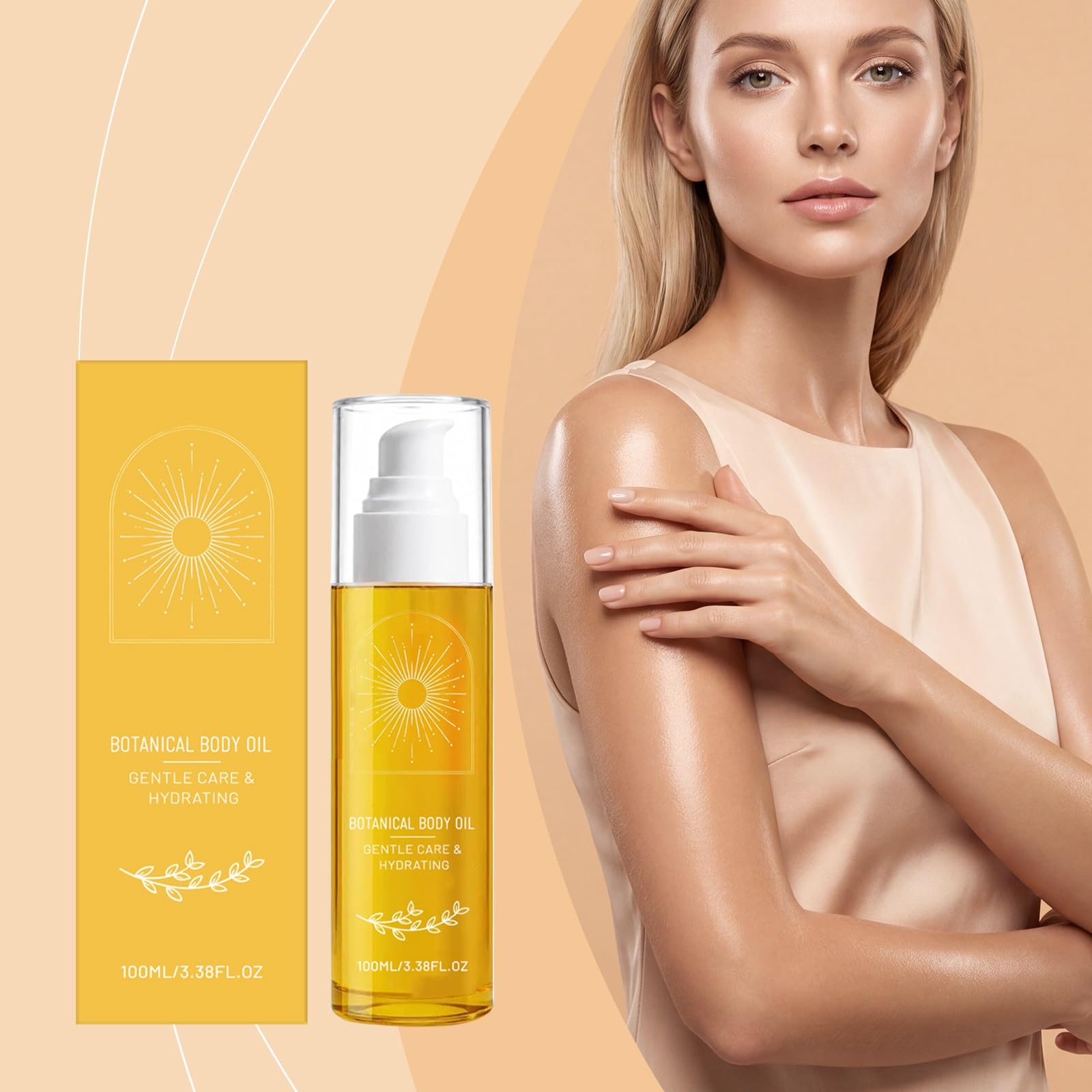 Botanisches Körperöl mit Wakame-Algen, Brasilien-Nuss-Passionsblumen-Samenöle, botanisches Körperöl straffende Massageöle, leichte feuchtigkeitsspendende nicht fettende die tägliche Pflege (8pcs)