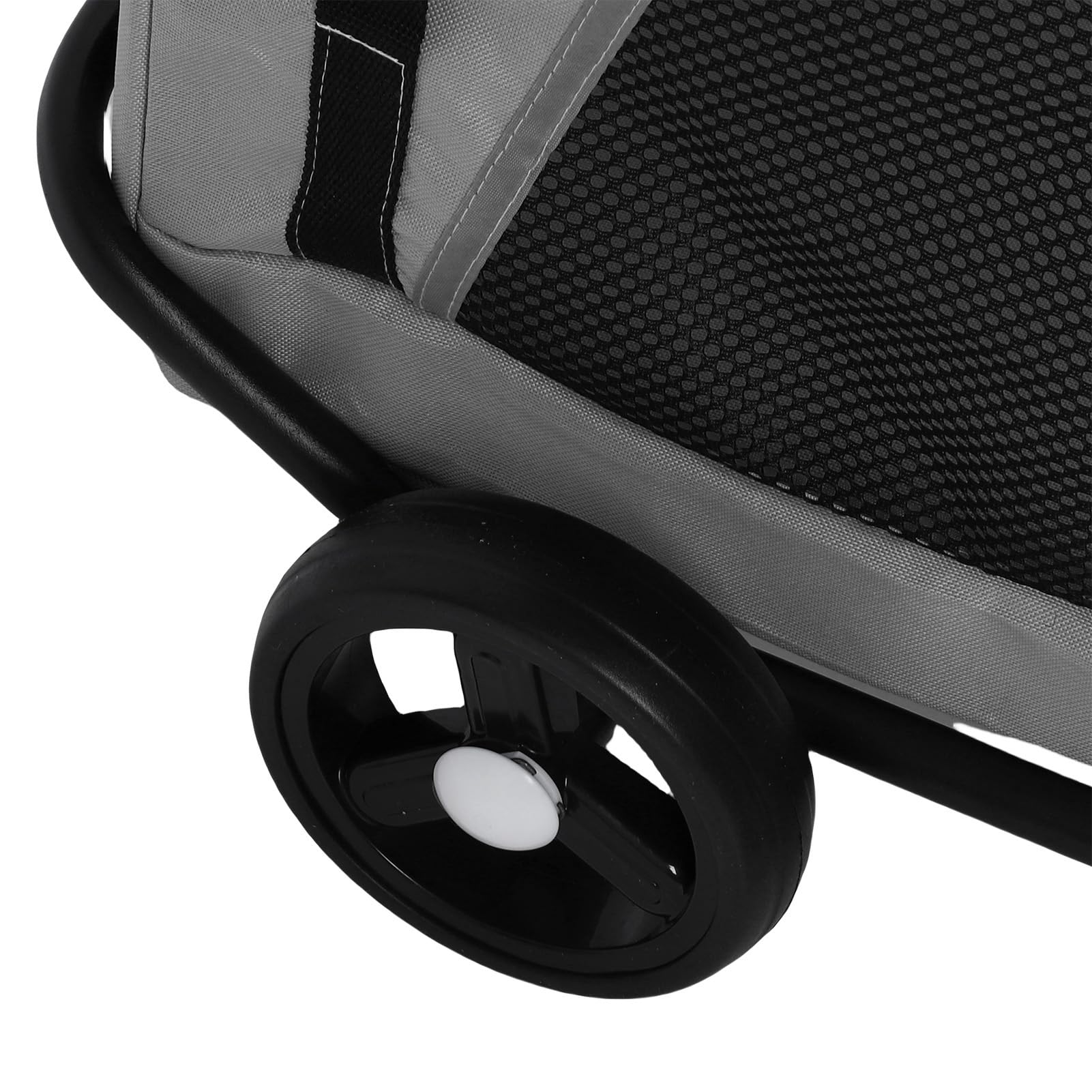 AMONIDA Transporter dla Psa z Kółkami Wszechstronny Wózek Spacerowy dla Małych Zwierząt Kompaktowy Podróżny materiał Oxford 4 Koła (GREY)