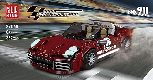 Miniatura 7 de Mould King Speed Championship 911 Targa 4S Super Car Models Juguetes de construcción con vitrina transparente, kits de autos modelo 27060, kit de