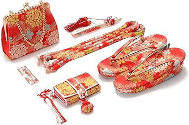 七五三　草履バックセット　京のみやび 七五三 草履バッグセット 7歳 21cm 金 銀 紫 ピンク 赤 水色