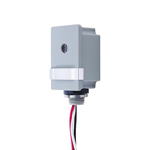NSi Industries TORK RKP201 - Fotocontrol de montaje en vástago de 120 voltios para exteriores con barra de ajuste de luz, controla la iluminación