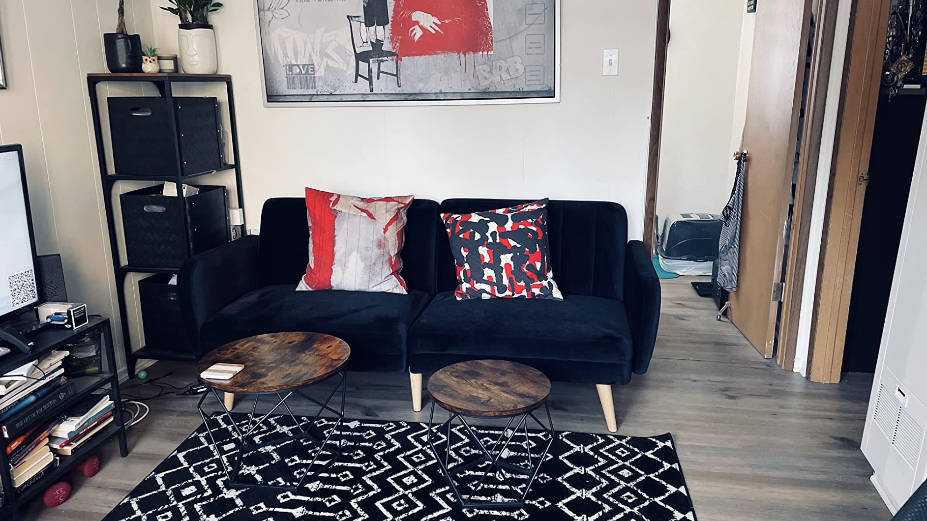 39/mo Finance Milliard Futon Sofa Bed, Sleeper Sofa Couch, Grey