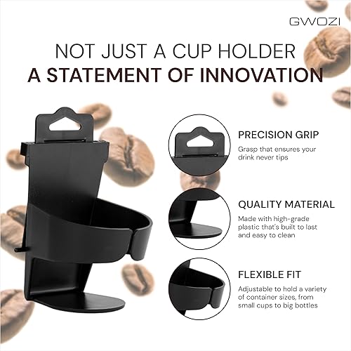 Miniatura 2 de Portavasos de automóvil para colgar  Portavasos universal para asiento trasero de automóvil, reposacabezas, puerta del vehículo  Soporte de plástico