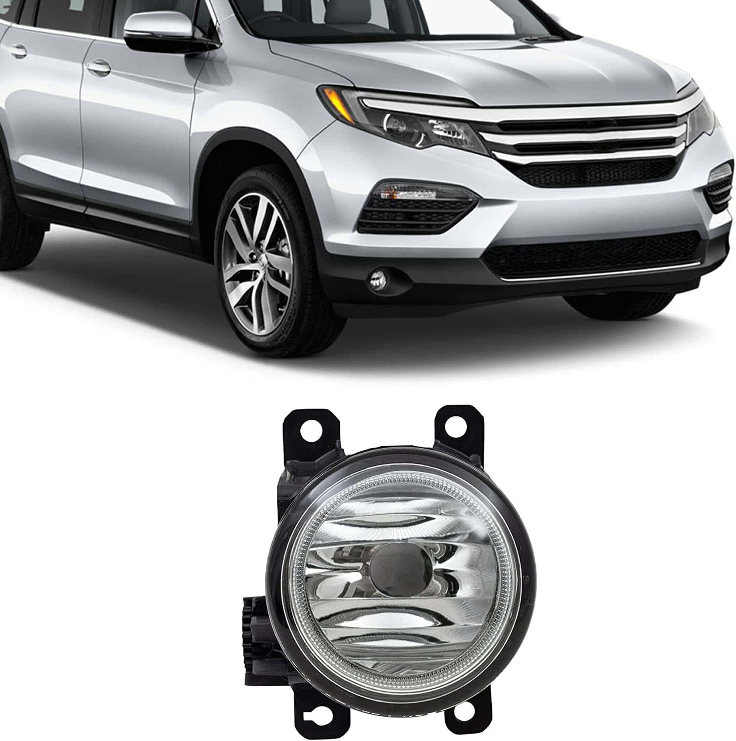 Par De Luces Antiniebla Halógenas Para Honda Pilot 2016-2018 - Bombillas H11 Amarillas 55W, Reemplazo Directo