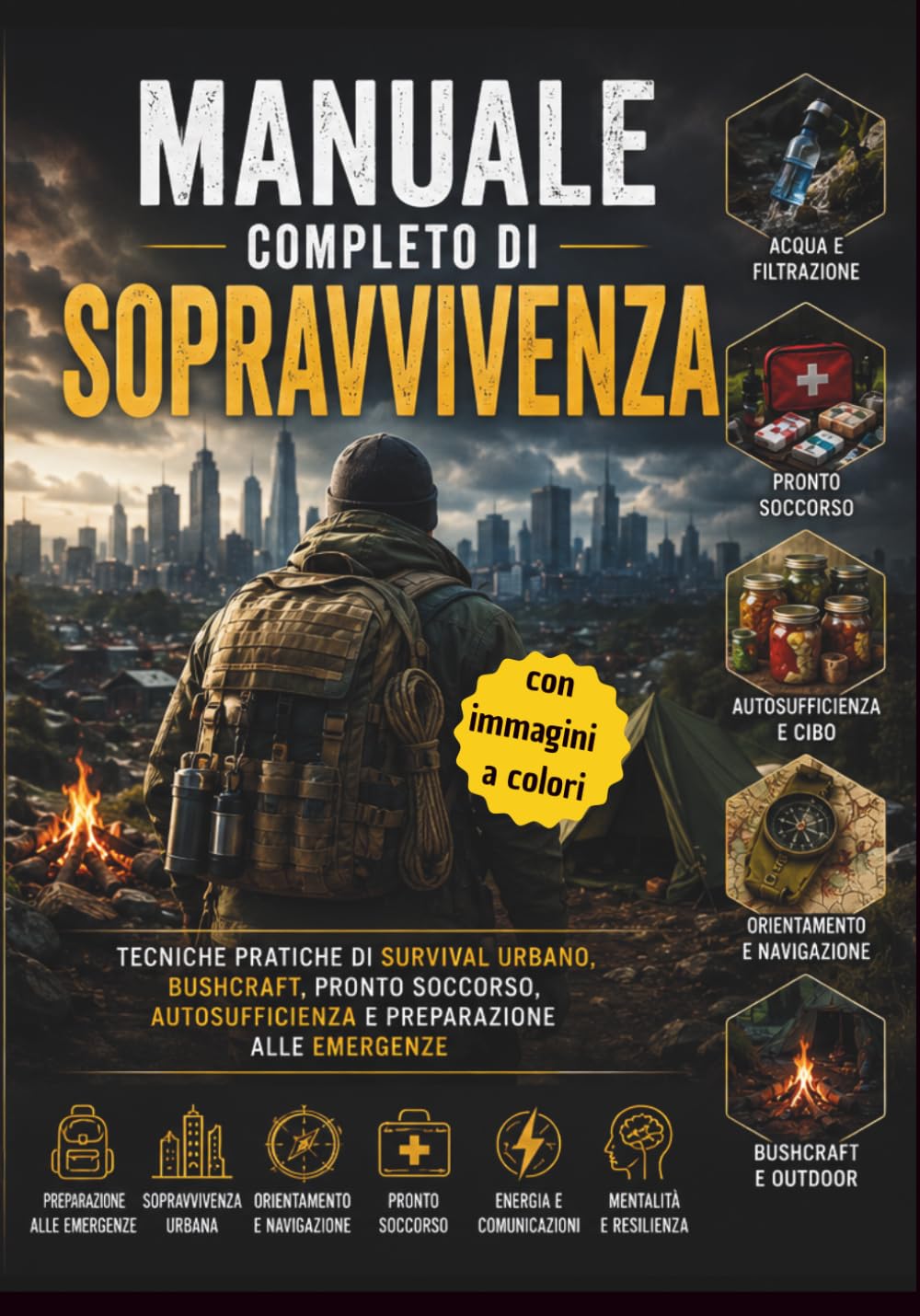 MANUALE COMPLETO DI SOPRAVVIVENZA: TECNICHE PRATICHE DI SURVIVAL URBANO, BUSHCRAFT, PRONTO SOCCORSO, AUTOSUFFICIENZA E PREPARAZIONE ALLE EMERGENZE