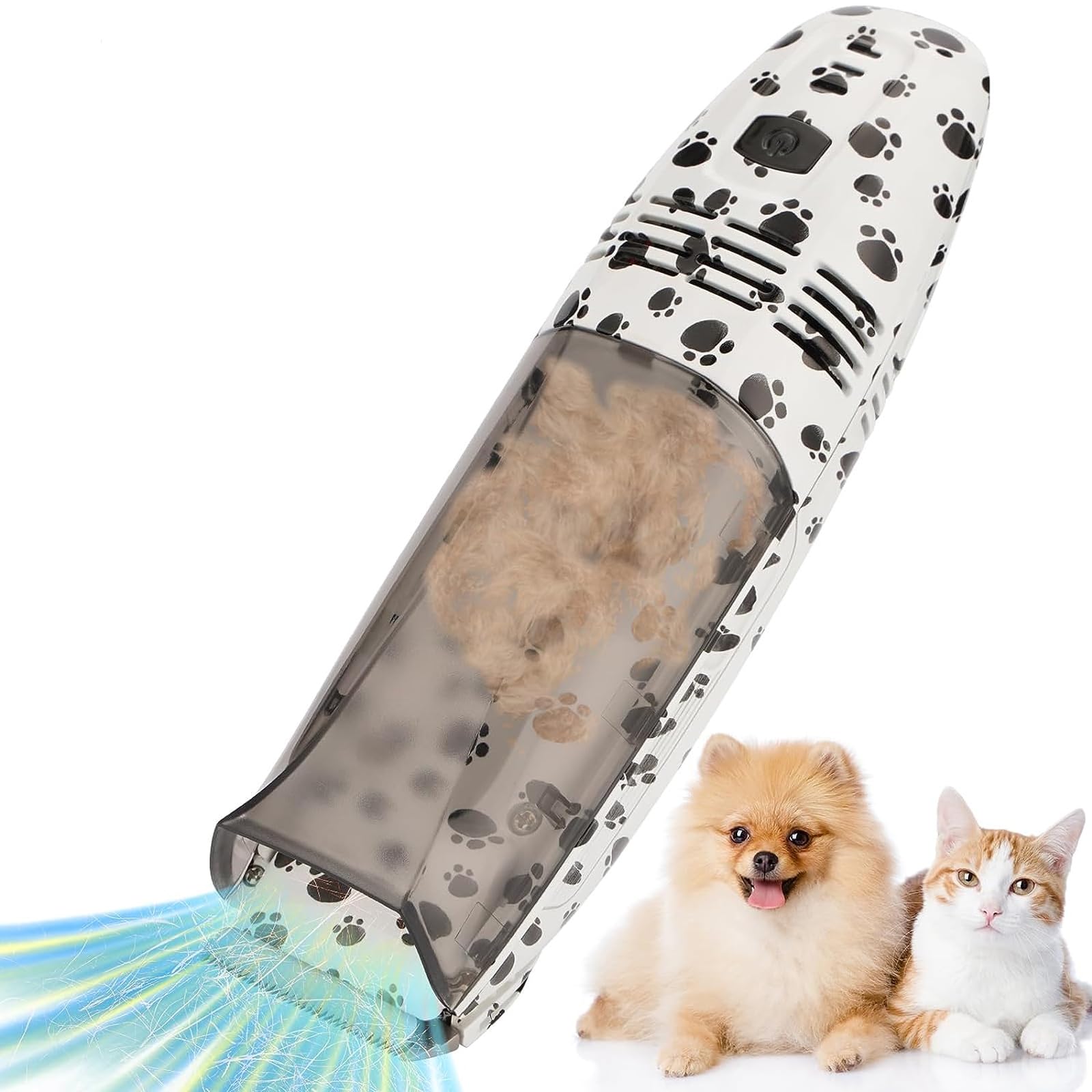 Tosatrice per Cani da Toelettatura, con Funzione di Aspirazione del Pelo Senza Fili, Elettrica Silenziosa, Silenziosa Adatta per Cani E Gatti A Pelo Corto E Spesso