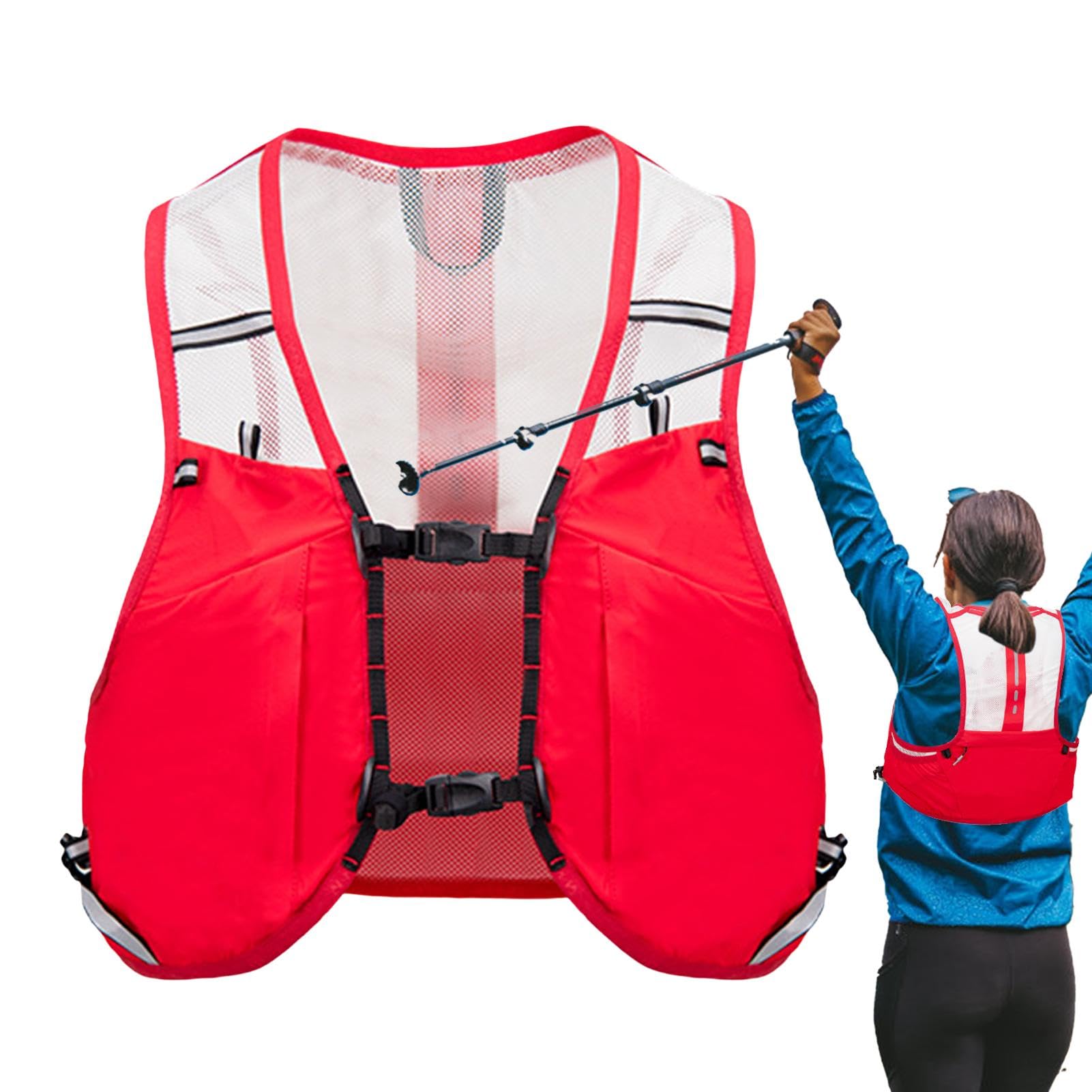 Running Hydration Vest Rucksack | Trinkrucksack Funktionelle Laufweste | Laufrucksäcke Trinkrucksack | Spritzwassergeschützte Trinkweste zum Laufen, Radfahren, Wandern