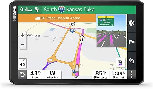Garmin dezl OTR800 navegador GPS de 8 pulgadas pantalla táctil fácil de leer enrutamiento personalizado de camiones y guía de carga a muelle