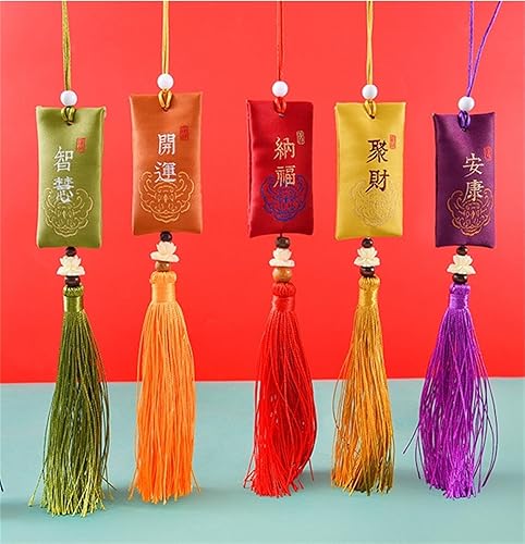 Sal espiritual con bolsita, bolsa de sal espiritual para dinero, collar budista espiritual con bolsa de sal, talismán chino clásico, bendición