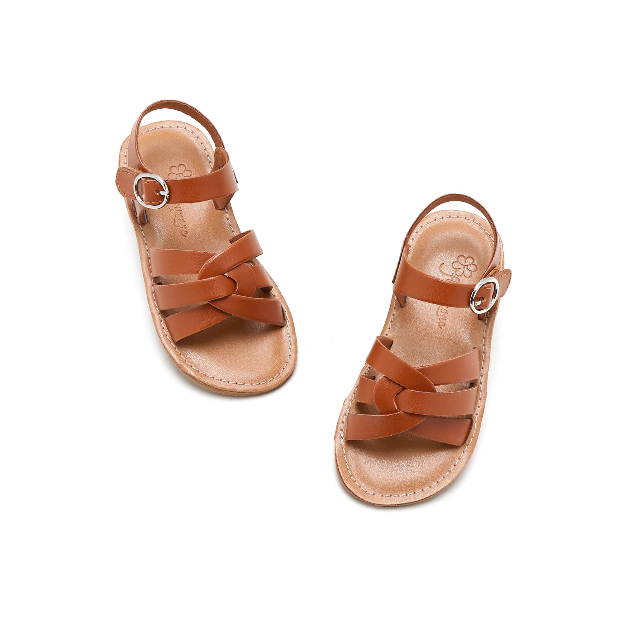 Flaryzone Toddler/Little Kids' Classic Rome Open-Toe Flat Sandals