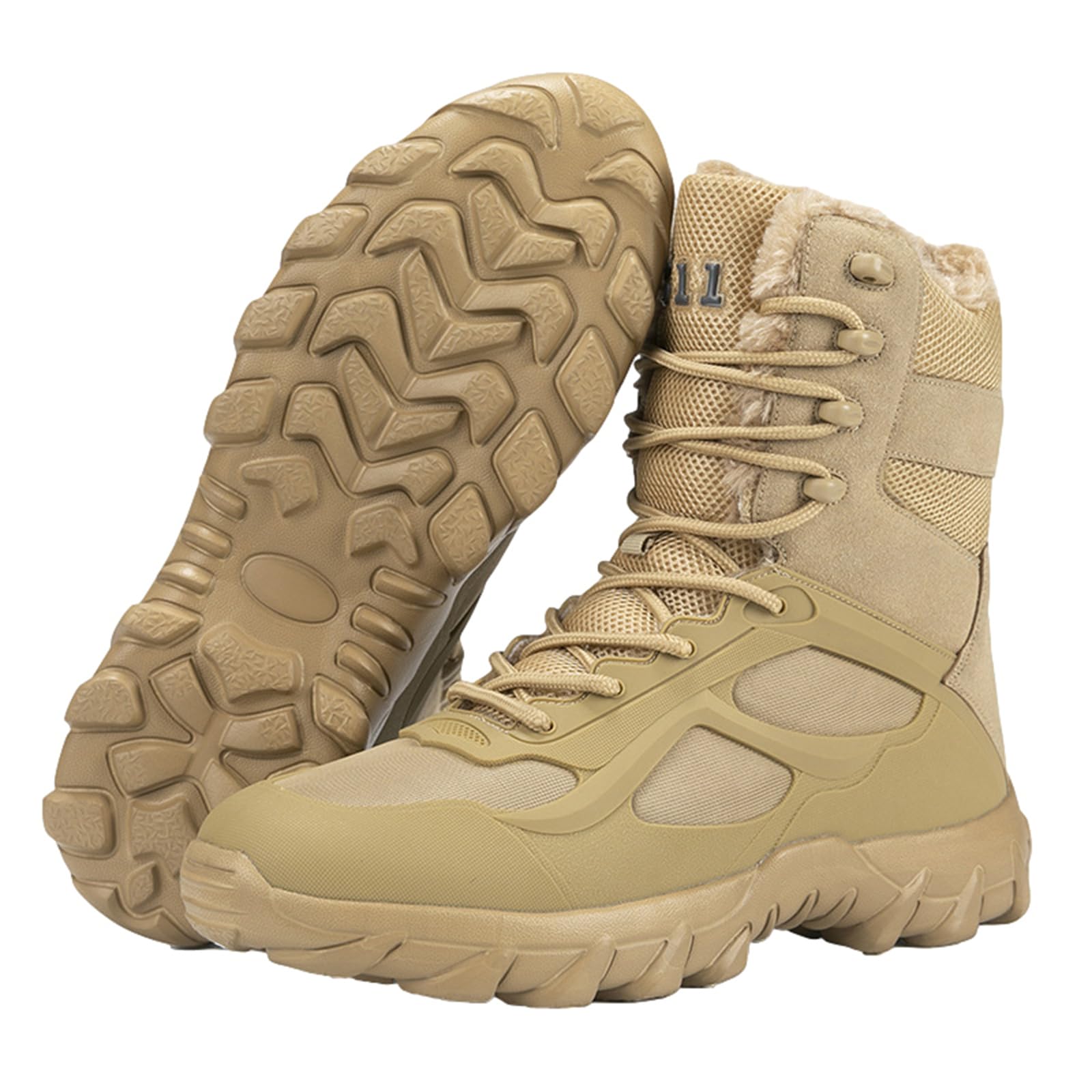 NabEliCombat Boots, Breathable Military Boots, Commando Outdoor Desert Tactical Boots, Army Patrol Boots, with Zipper,for Tactical, Mountaineering, Adventuring