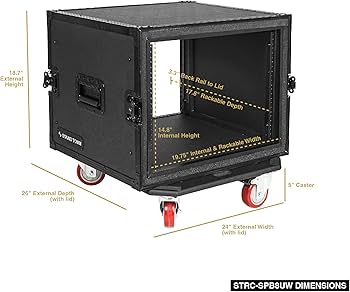 Amazon.com: Sound Town Black Series Shock Mount 8U ATA Plywood