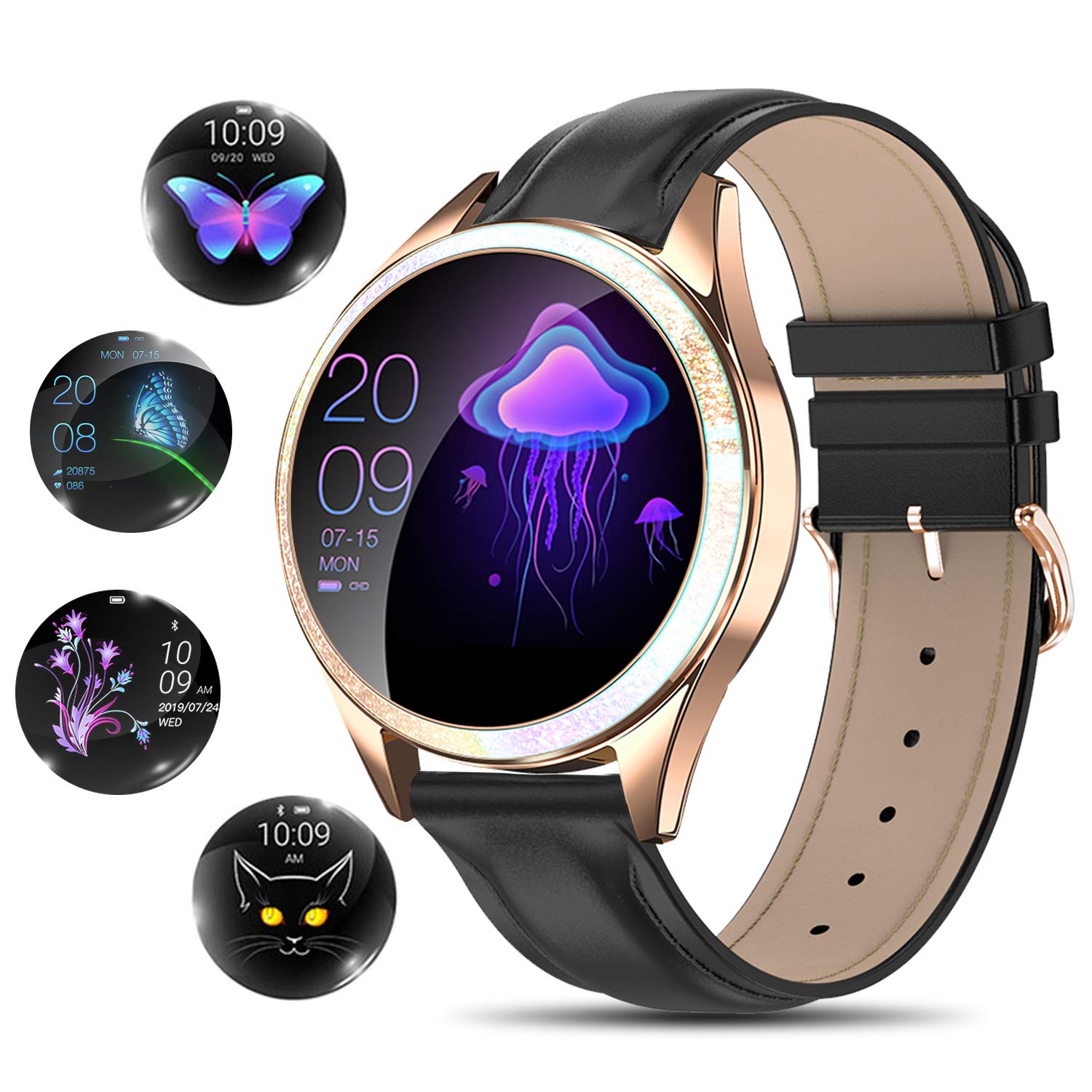 Amazon.com: Yocuby V2 reloj inteligente para mujer, monitor de actividad  física, compatible con teléfonos iOS y Android, monitor de actividad  deportiva con monitor de sueño/ritmo cardíaco/Buscar mi iPhone/recordatorio  fisiológico : Electrónica